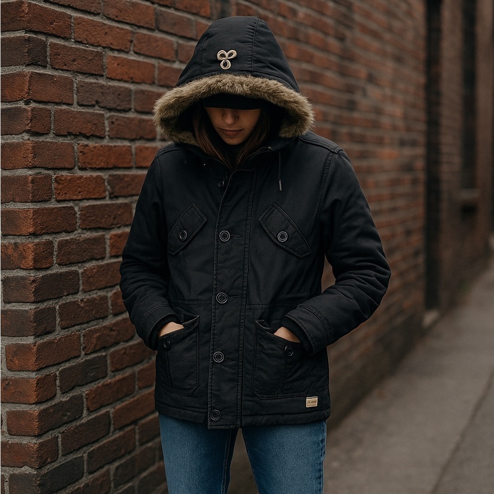 TNA Military-Style Faux-Fur-Lined Parka Jacket | Urban Cool Utility